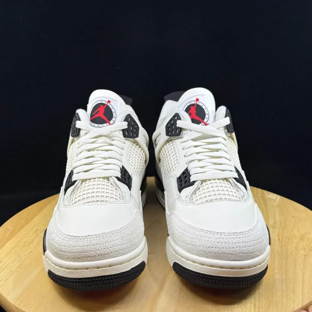 Nike Air Jordan 4 Retro OG Shoes Sail Black University Red IM4002-100 Men 11